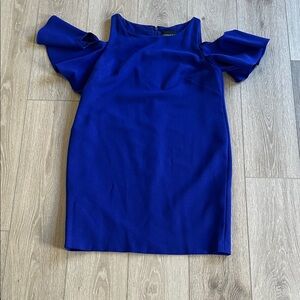 Beautiful Bright Blue Cold Shoulder Dress